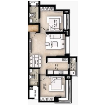  2 BHK Apartment at Neelkanth Palms, Kapur Bawdi – for Rent