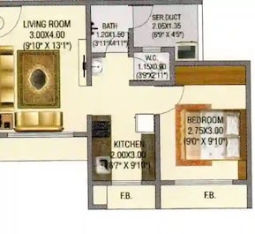 1 BHK 327 Sq. Ft. Apartment in New Homes Subodh