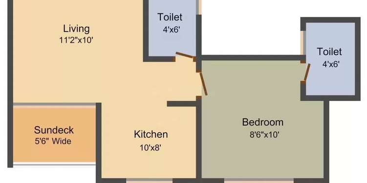 nirmal colosseum apartment 1 bhk 558sqft 20203318153354