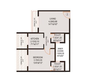 1 BHK 369 Sq. Ft. Apartment in Nisarg Greens Phase II A