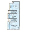 Oasis Habitats 1 BHK Layout