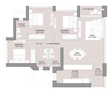  3 BHK Apartment at Oberoi Forestville, Kolshet Road – for Sale