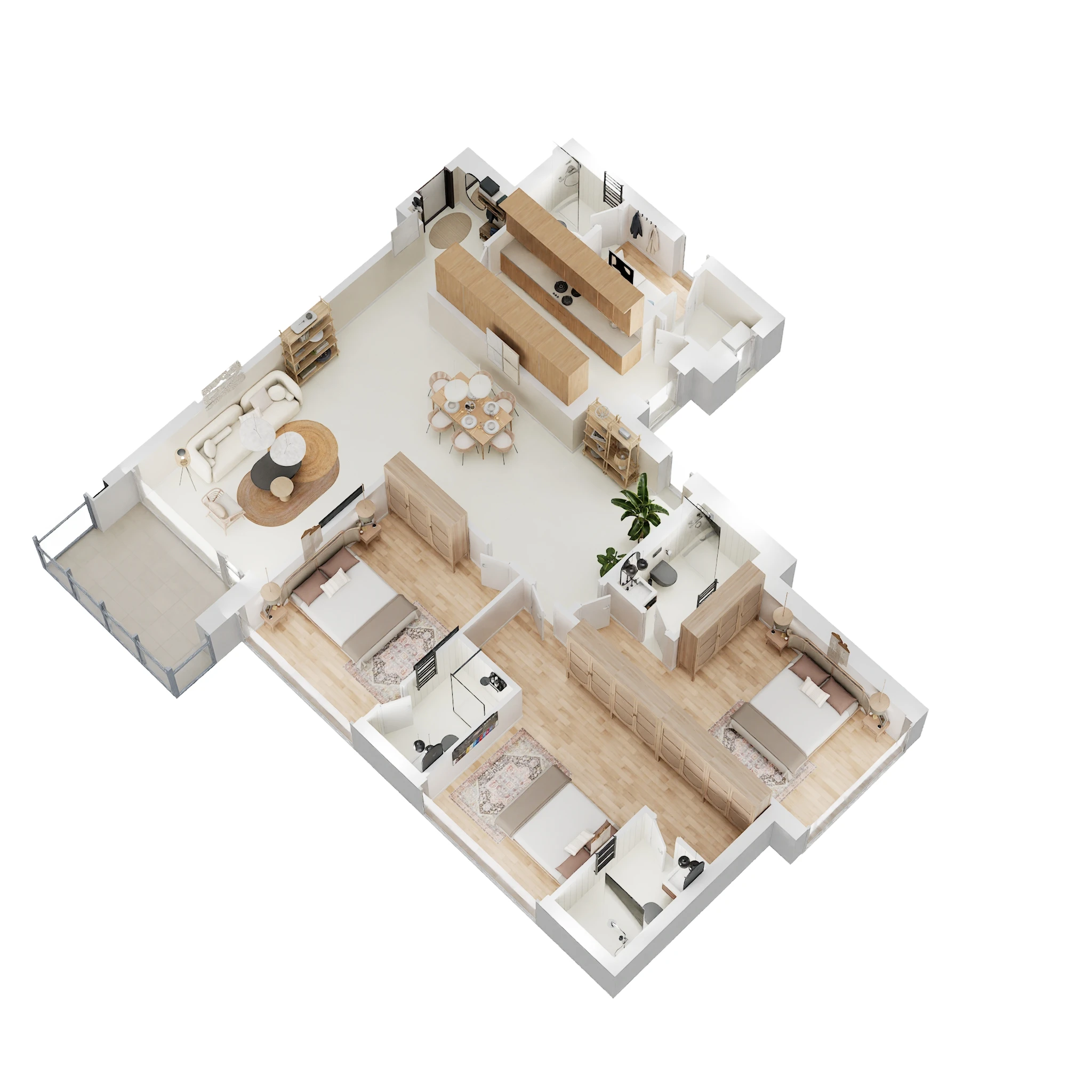 3 BHK 1475 Sq. Ft. Apartment in Oberoi Garden City Thane