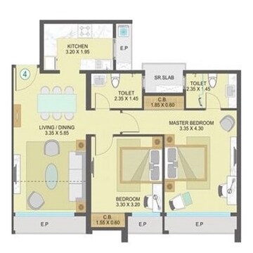  2 BHK Apartment at One Indiabulls Thane, Oswal Park – for Rent