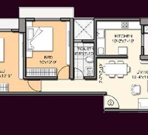 2 BHK 811 Sq. Ft. Apartment in Onyx Shatrunjay Heights