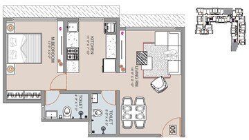  1 BHK Apartment at Ornate Rise, Themghar – for Sale