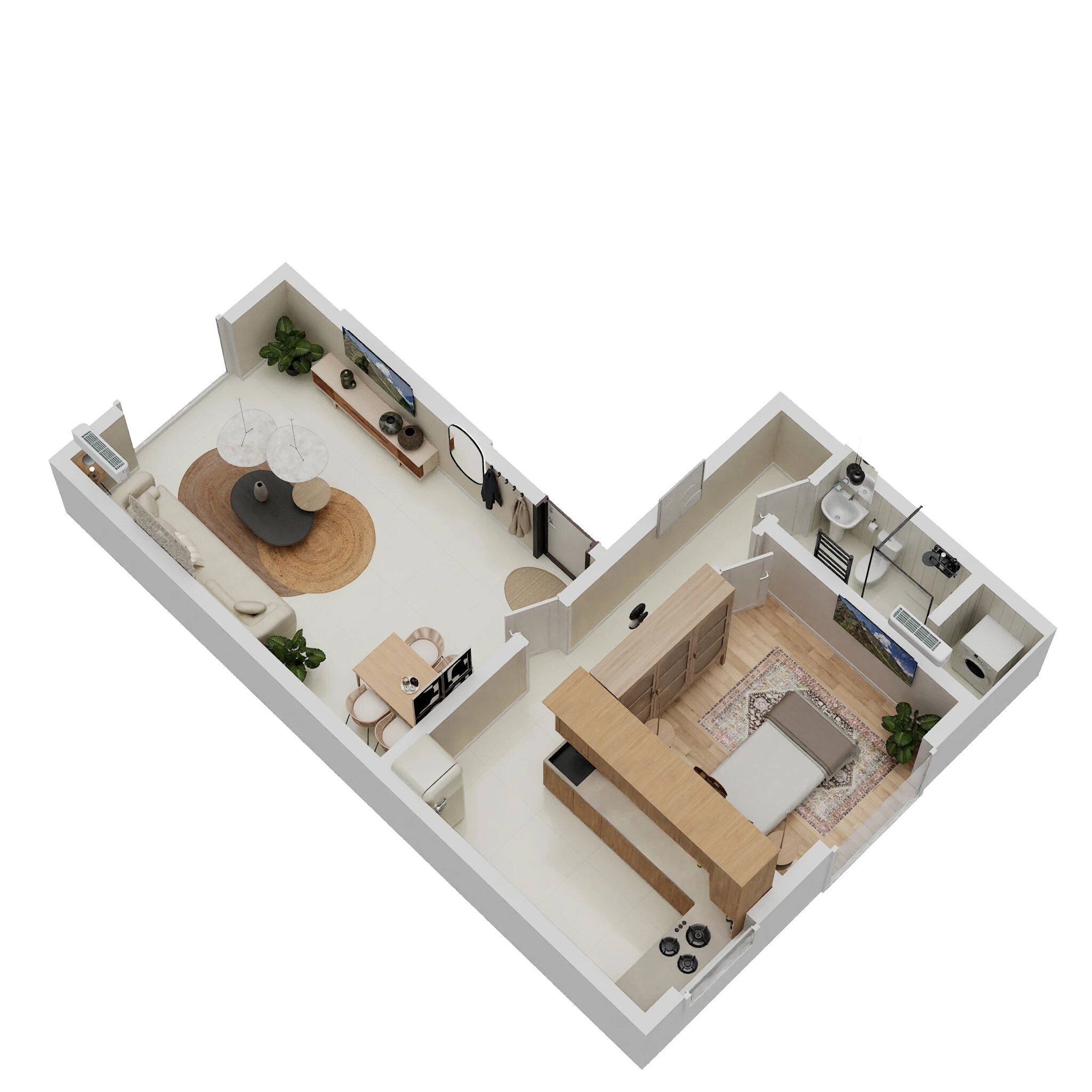 1 BHK 422 Sq. Ft. Apartment