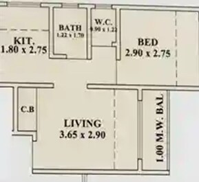 1 BHK 282 Sq. Ft. Apartment in Pandurang Basil