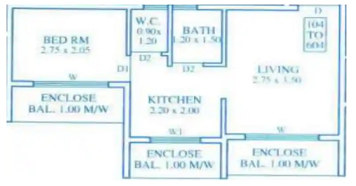 Panvelkar Amrut Manjil 1 BHK Layout