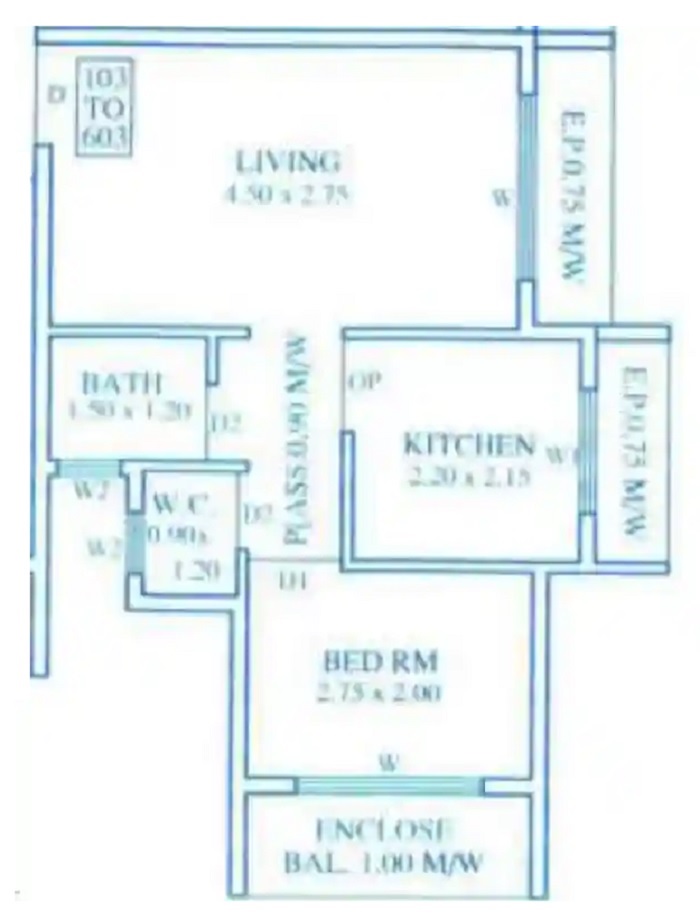 Panvelkar Amrut Manjil 1 BHK Layout