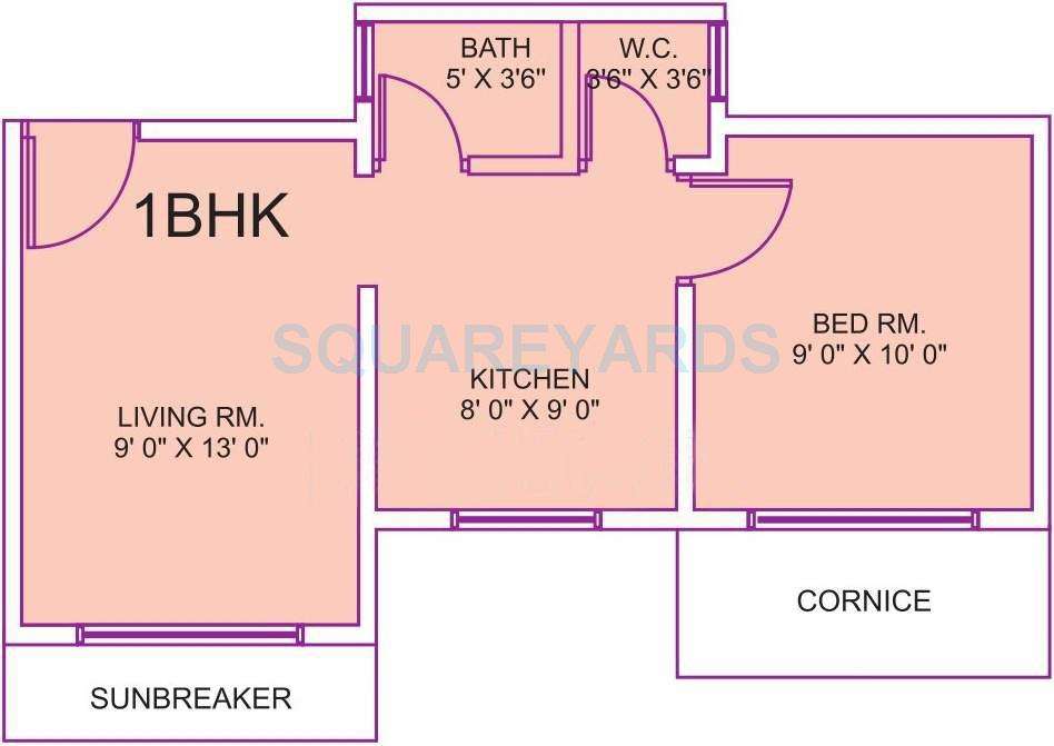 1 BHK 665 Sq. Ft. Apartment in Panvelkar Realtors Bhoomi
