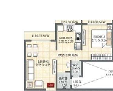 1 BHK 218 Sq. Ft. Apartment in Panvelkar Utsav Phase 1