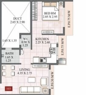 1 BHK 259 Sq. Ft. Apartment