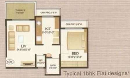 1 BHK 600 Sq. Ft. Apartment in Panvelkars Green City