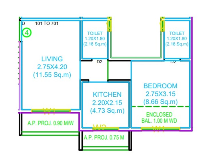 Other, patel-meadows 1 Bedroom 397 Sq.Ft. Apartment In Joveli Thane 9042701