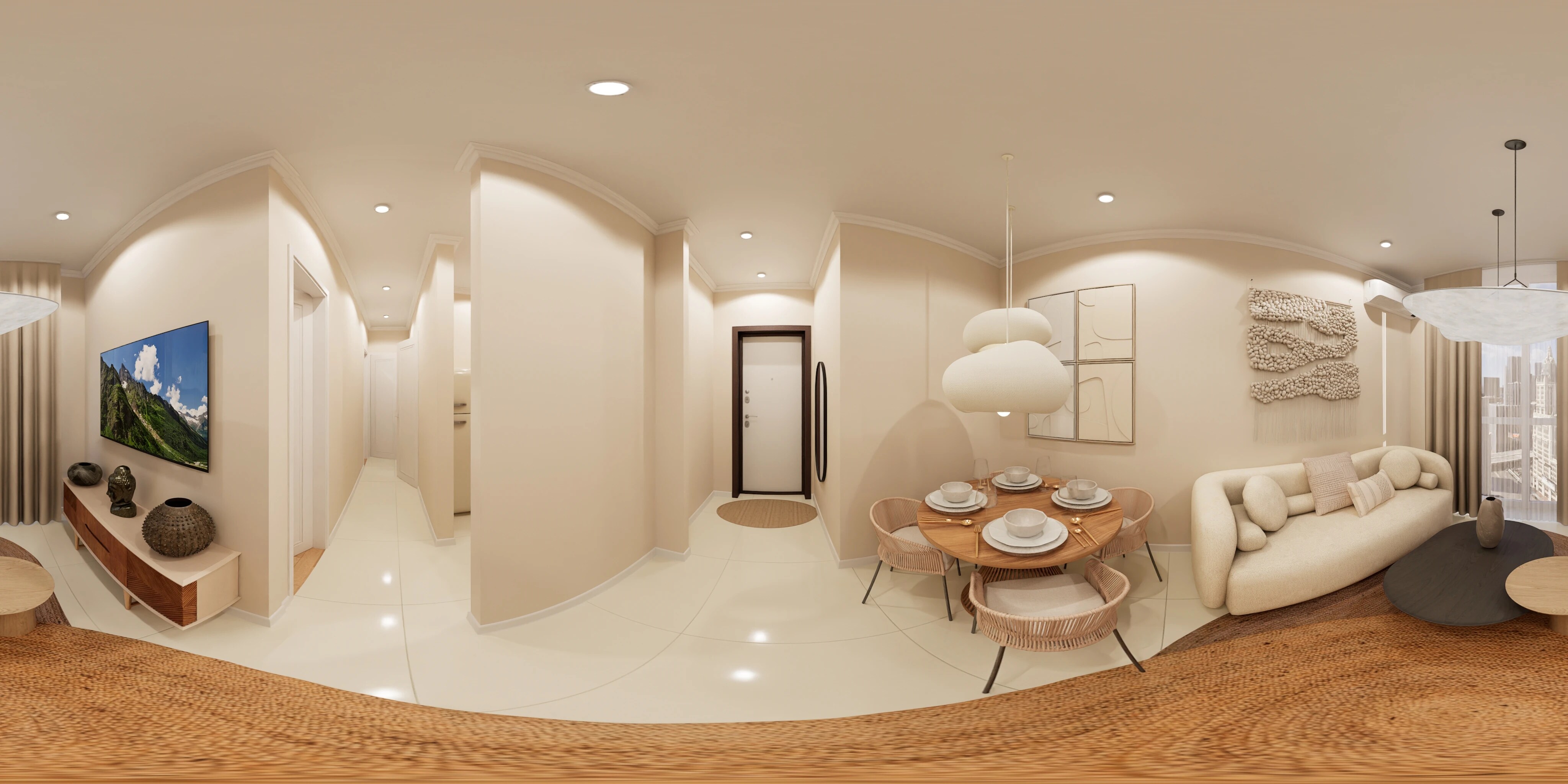 Floor plan of 2 BHK 515 Sq. Ft. Apartment in Patel Meadows, Thane