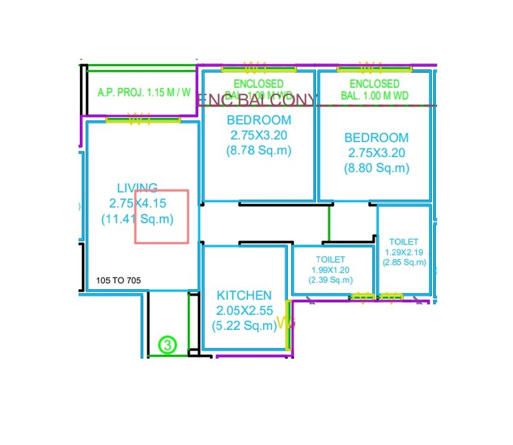 Other, patel-meadows 2 Bedroom 534 Sq.Ft. Apartment In Joveli Thane 8945890