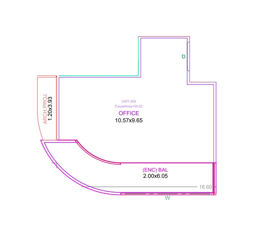 Floor plan of 157 Sq. Ft. Retail Shop in Patels Prime, Thane