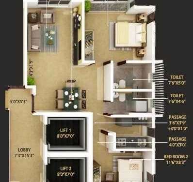 pearl aurelia apartment 2 bhk 631sqft 20214628164652