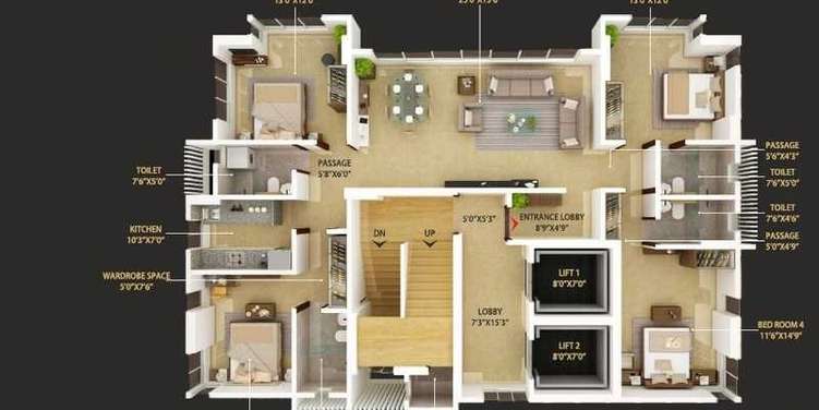 pearl aurelia apartment 4 bhk 1335sqft 20215028165001