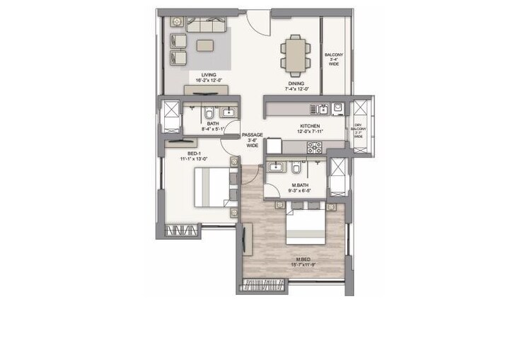 Other, piramal-vaikunth 2 Bedroom 708 Sq.Ft. Apartment In Balkum Pada Thane 8869085