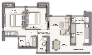  2 BHK Apartment at Piramal Vaikunth Vairat, Balkum Pada – for Sale