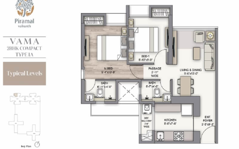  2 BHK Apartment at Piramal Vaikunth Vama, Ashok Nagar – for Sale