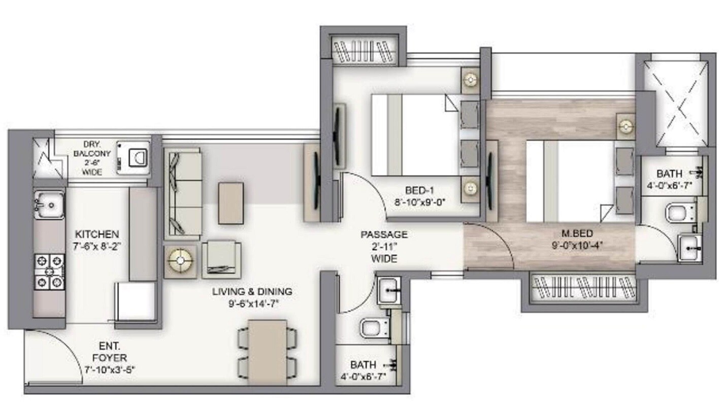 Other, piramal-vaikunth-vama 2 Bedroom 555 Sq.Ft. Apartment In Ashok Nagar Thane 7915098