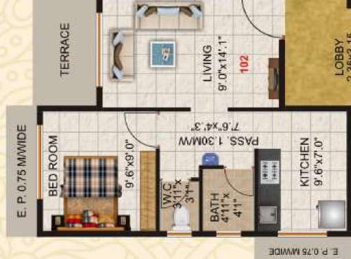 pokhriyal paradise apartment 1 bhk 270sqft 20214219134243