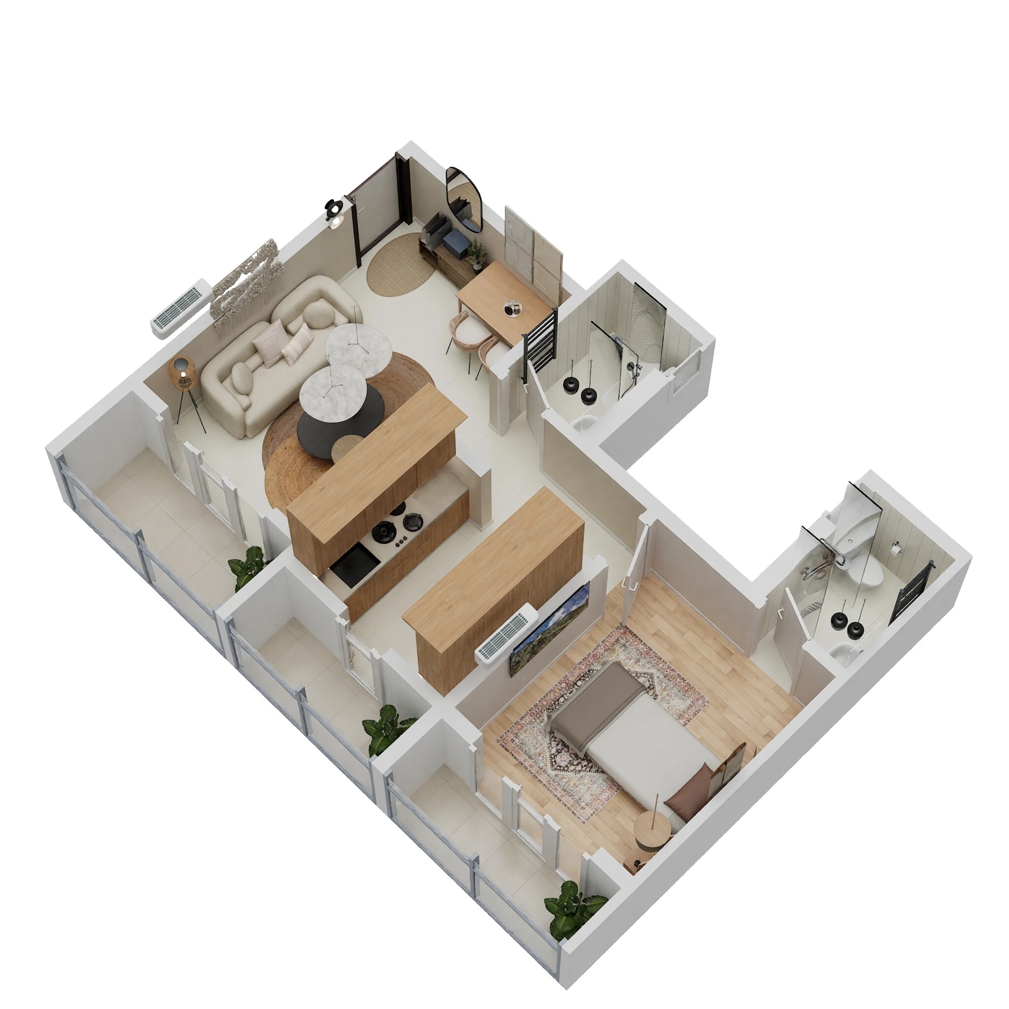 Floor plan of 1 BHK 451 Sq. Ft. Apartment in Precious Empire, Thane