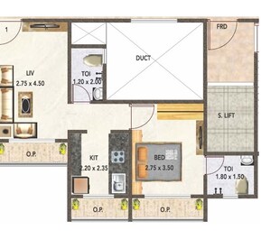 1 BHK 440 Sq. Ft. Apartment in Precious Imperial