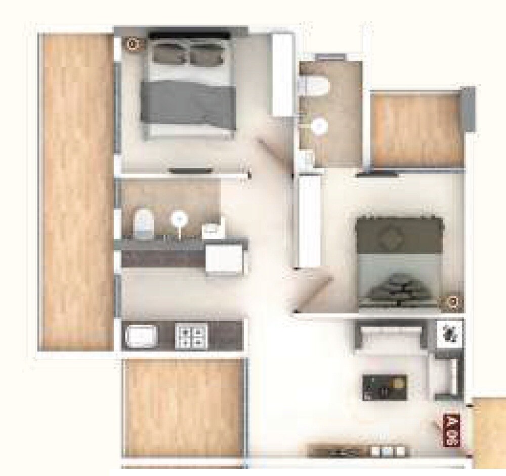 2 BHK 481 Sq. Ft. Apartment