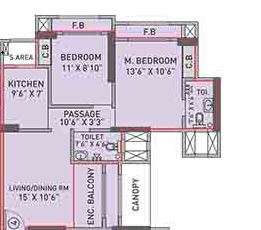 prescon silver oak at prestige residency apartment 2 bhk 753sqft 20214910104926