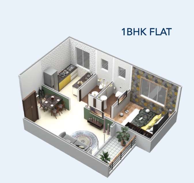 1 BHK 331 Sq. Ft. Apartment in Pride Heights Kalyan