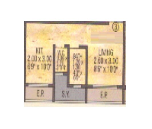 Floor plan of 225 Sq. Ft. Studio in Prime Pramila Heights, Thane