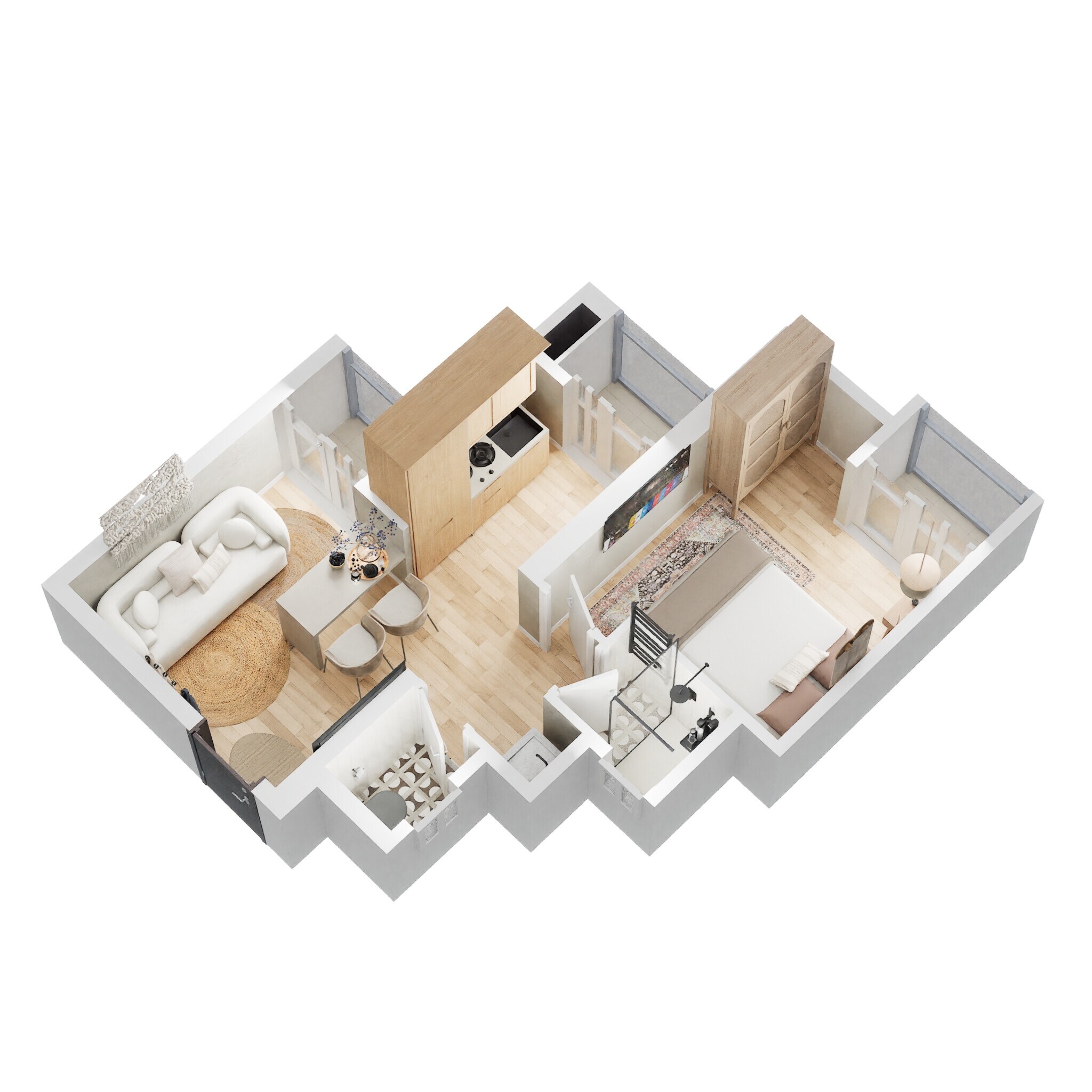 1 BHK 453 Sq. Ft. Apartment