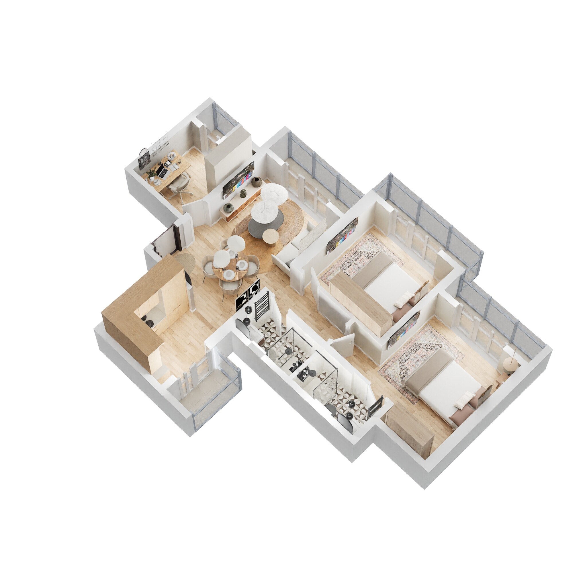 2 BHK 811 Sq. Ft. Apartment