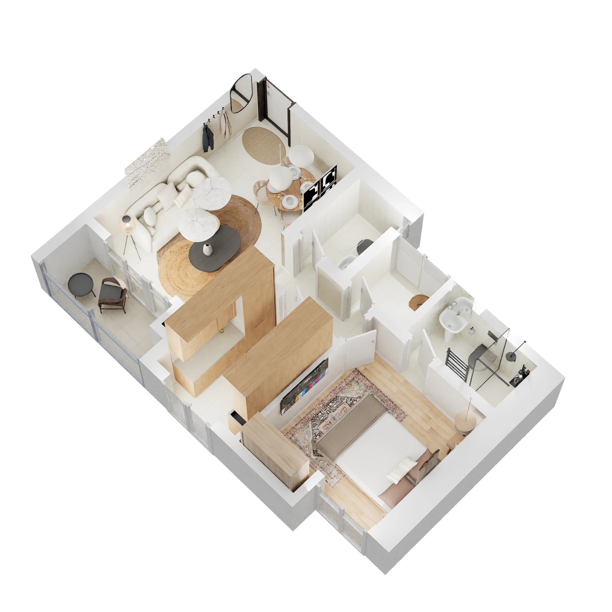 Floor plan of 1 BHK Apartment - 426 sq. ft. in Puranik Rumah Bali, Thane