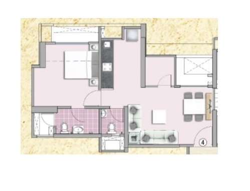 1 BHK 292 Sq. Ft. Apartment in Puranik Tokyo Bay Phase 3A