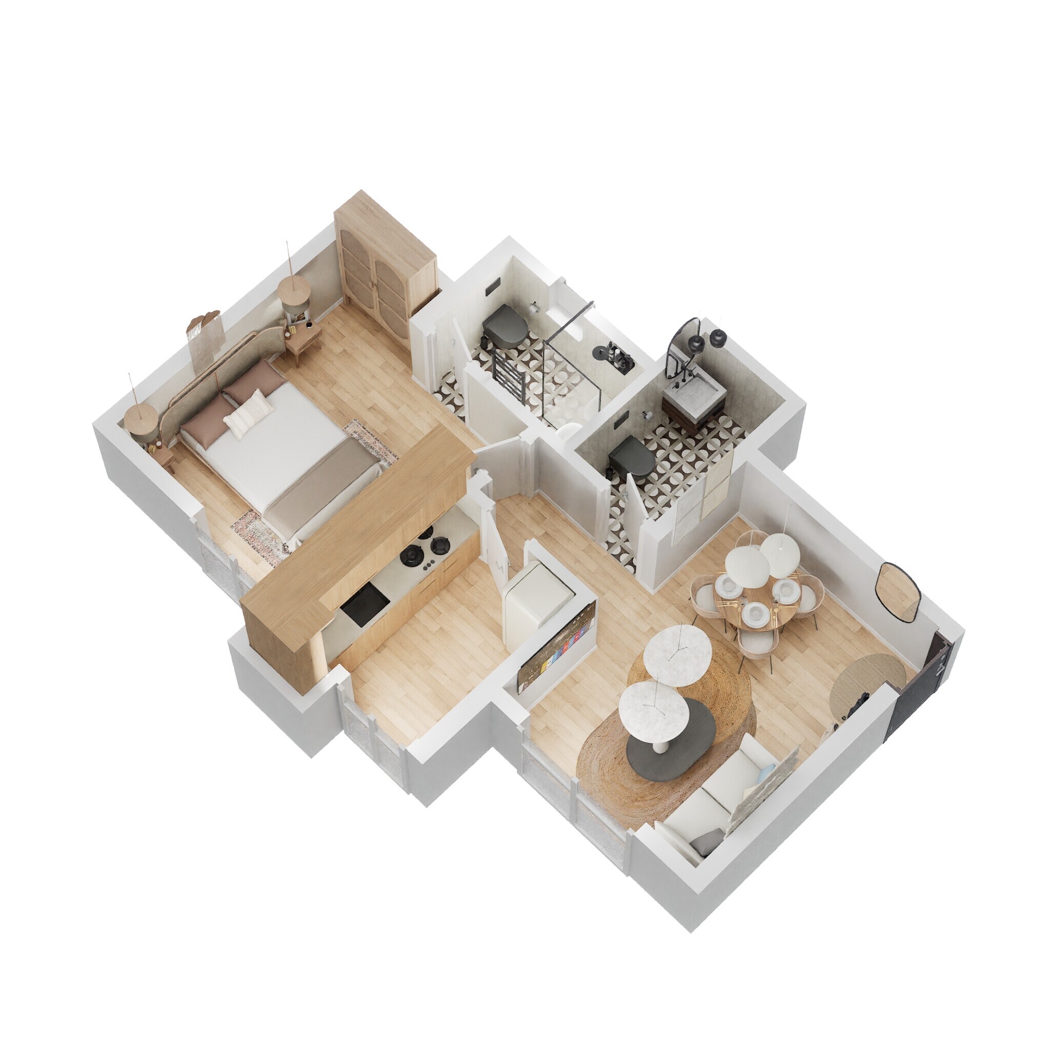 Floor plan of 1 BHK 277 Sq. Ft. Studio in Puraniks City Reserva, Thane