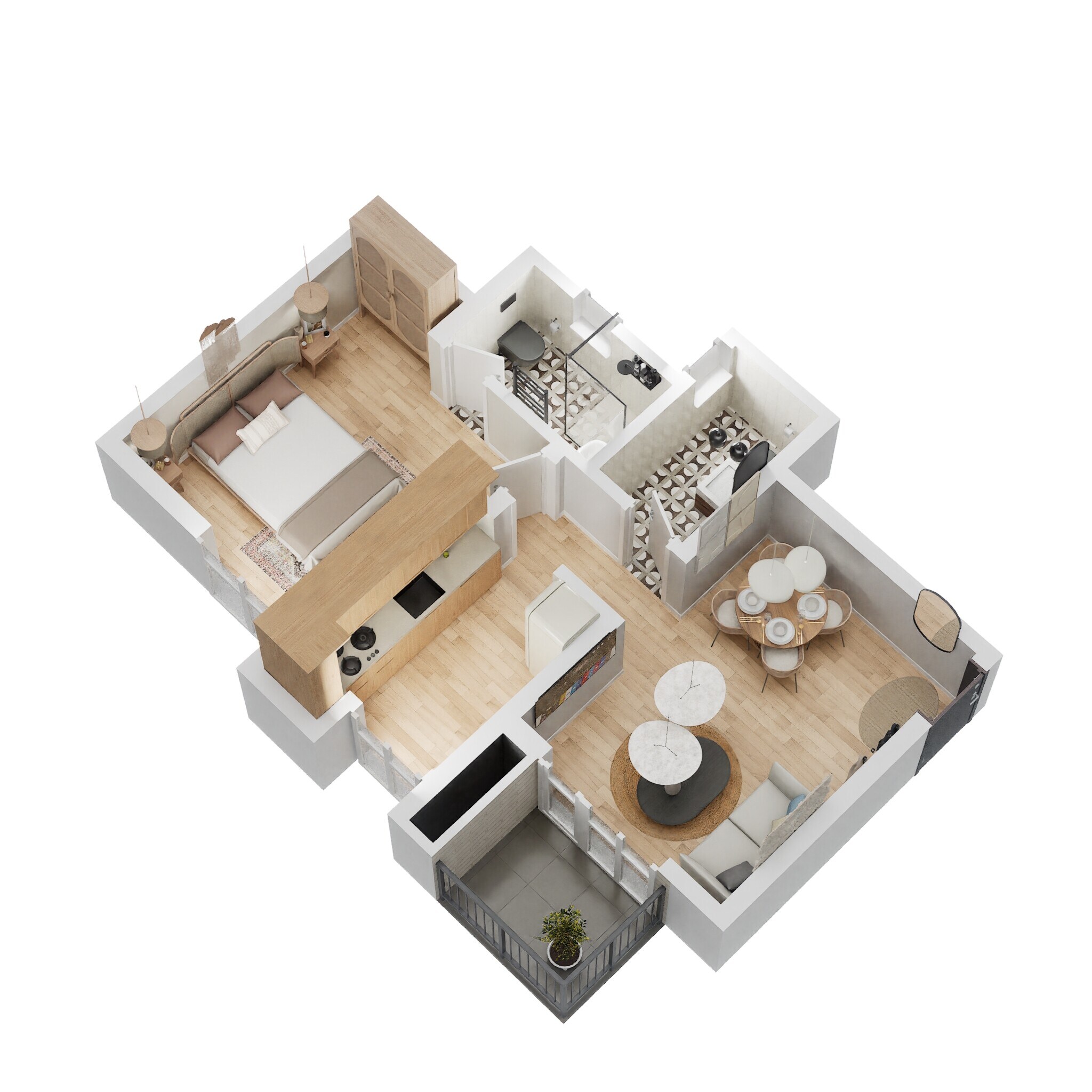Floor plan of 1 BHK 296 Sq. Ft. Studio in Puraniks City Reserva, Thane