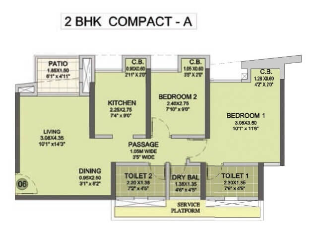  1 BHK Apartment at Puraniks City Reserva, Ghodbunder Road – for Rent