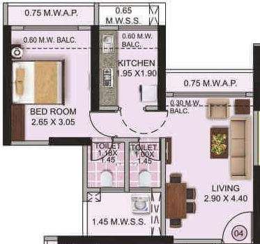 1 BHK 331 Sq. Ft. Apartment in Puraniks Elito Grand Central