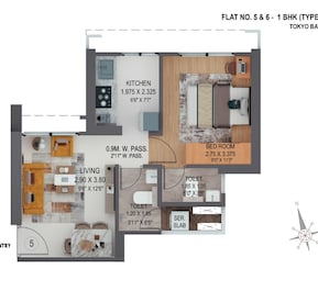 1 BHK 336 Sq. Ft. Apartment in Puraniks Mirai