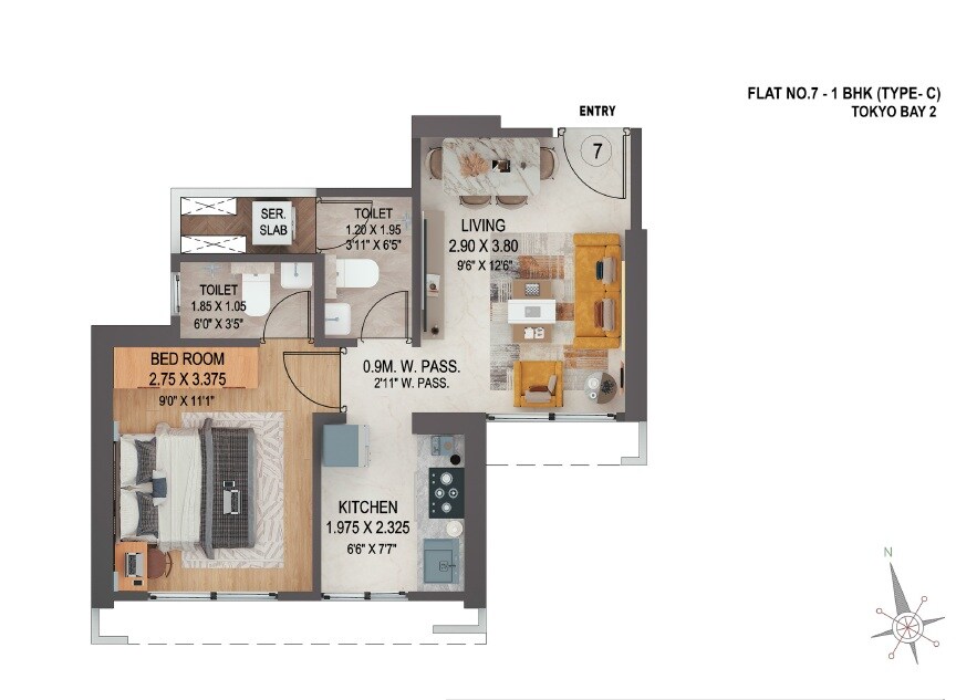 Other, puraniks-mirai 1 Bedroom 360 Sq.Ft. Apartment In Kasarvadavali Thane 9250001