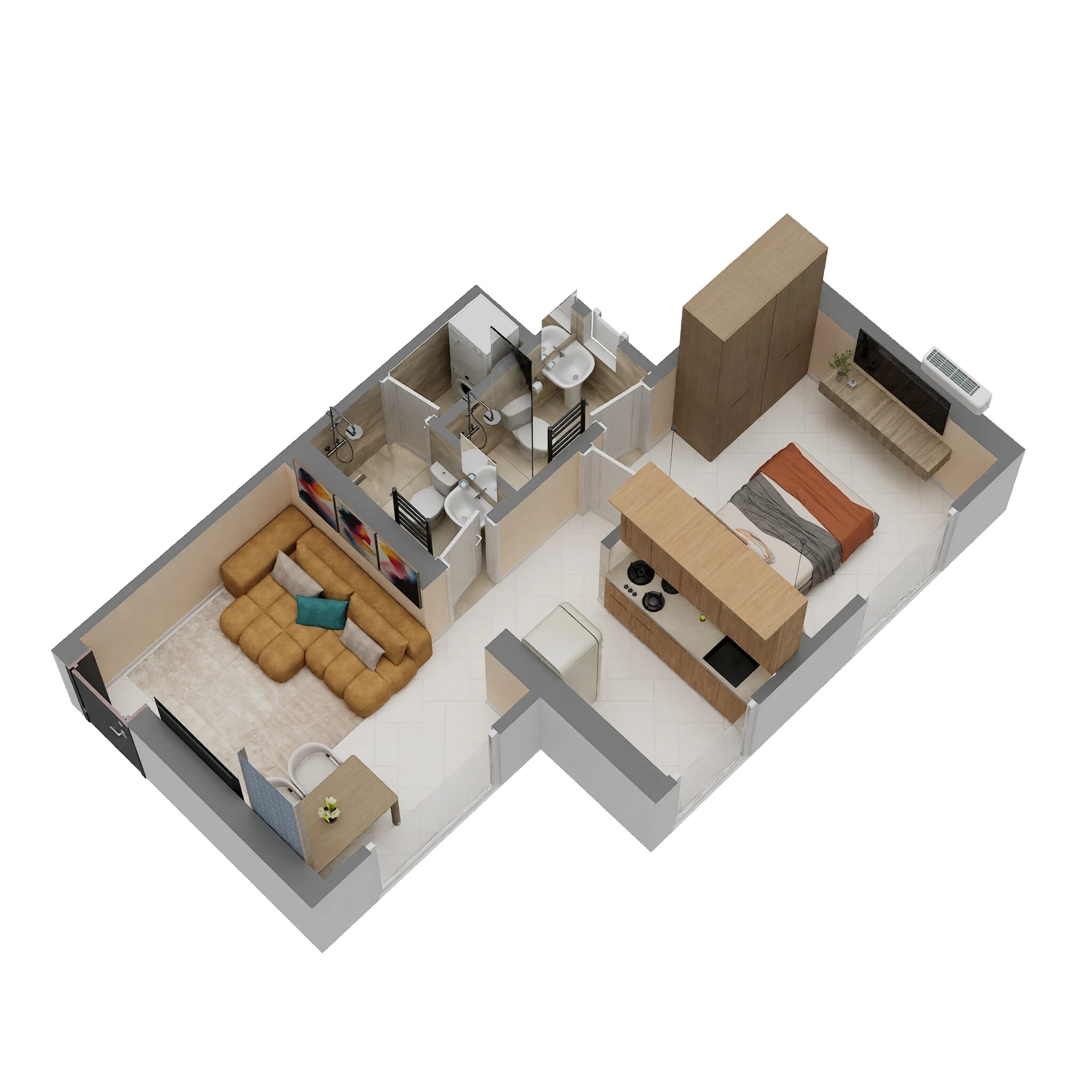 1 BHK 362 Sq. Ft. Apartment