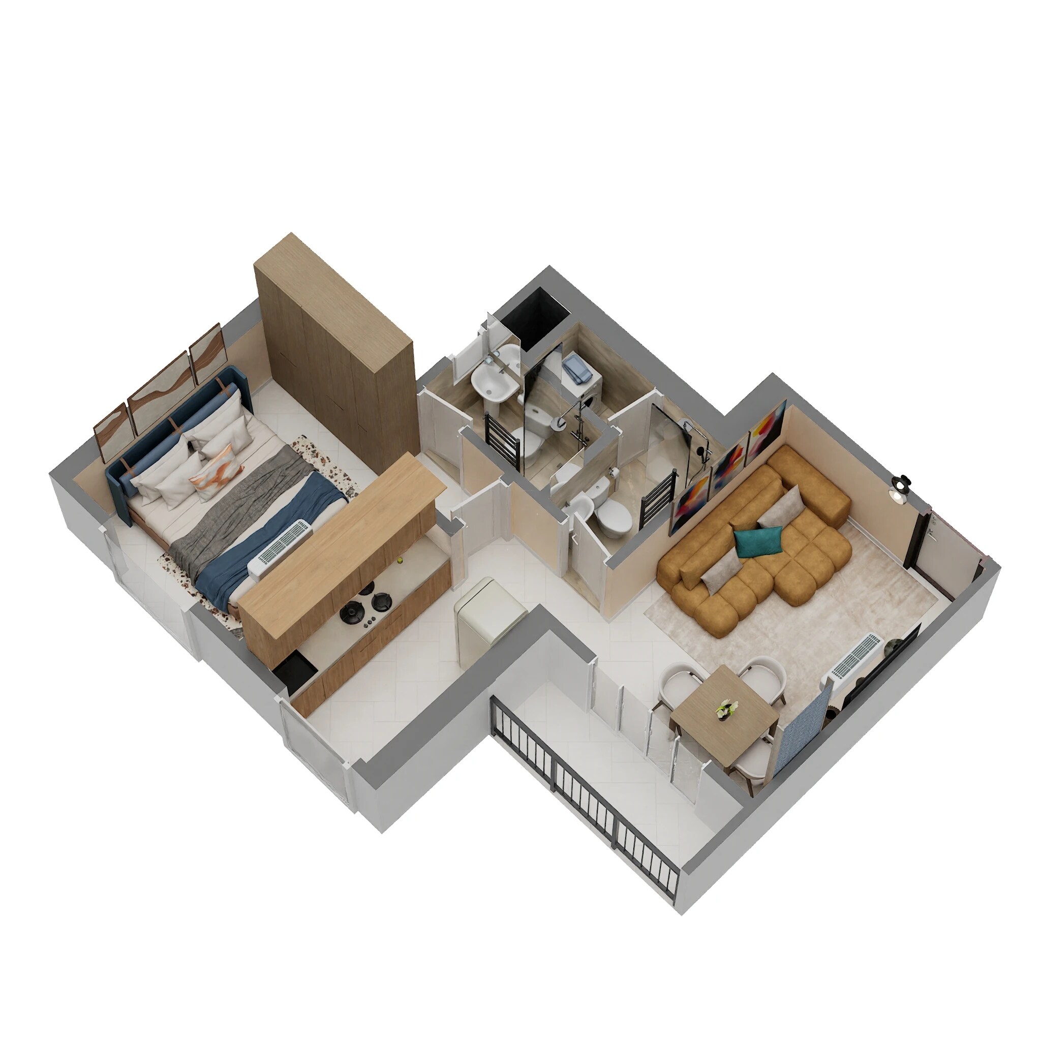 1 BHK 431 Sq. Ft. Apartment