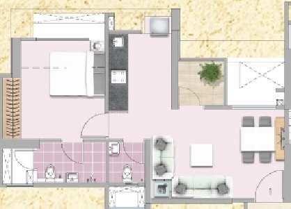 1 BHK 407 Sq. Ft. Apartment in Puraniks Tokyo Bay Phase 1