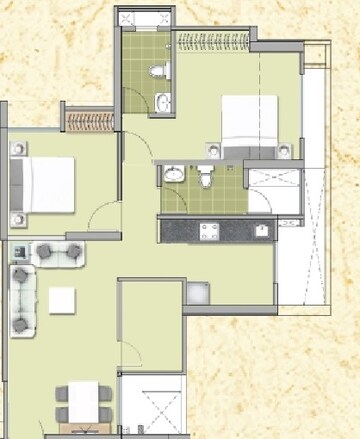  2 BHK Apartment at Puraniks Tokyo Bay Phase 2, Ghodbunder Road – for Sale