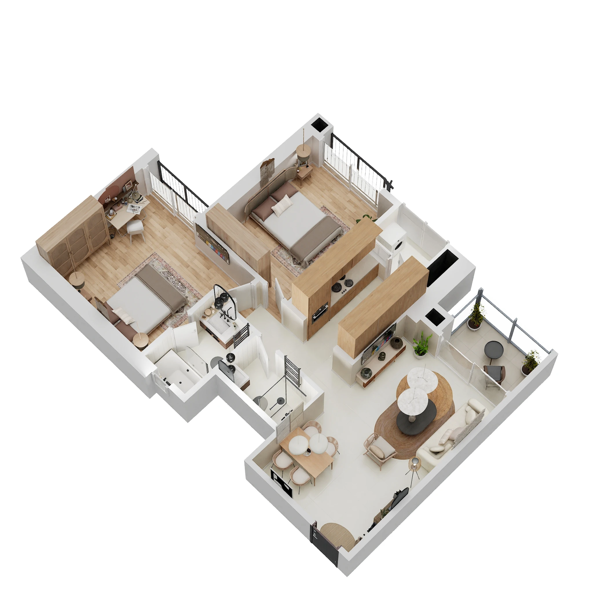 2 BHK 716 Sq. Ft. Apartment in Purva Panorama